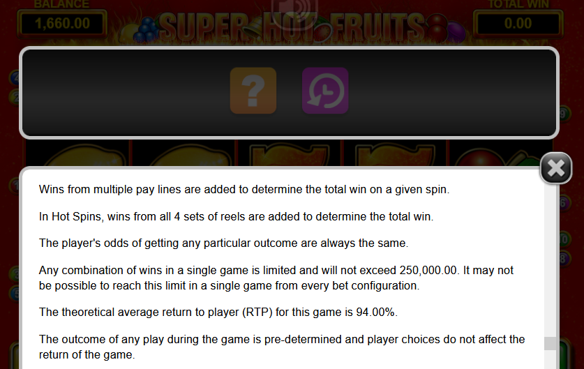 super hot fruits online slot